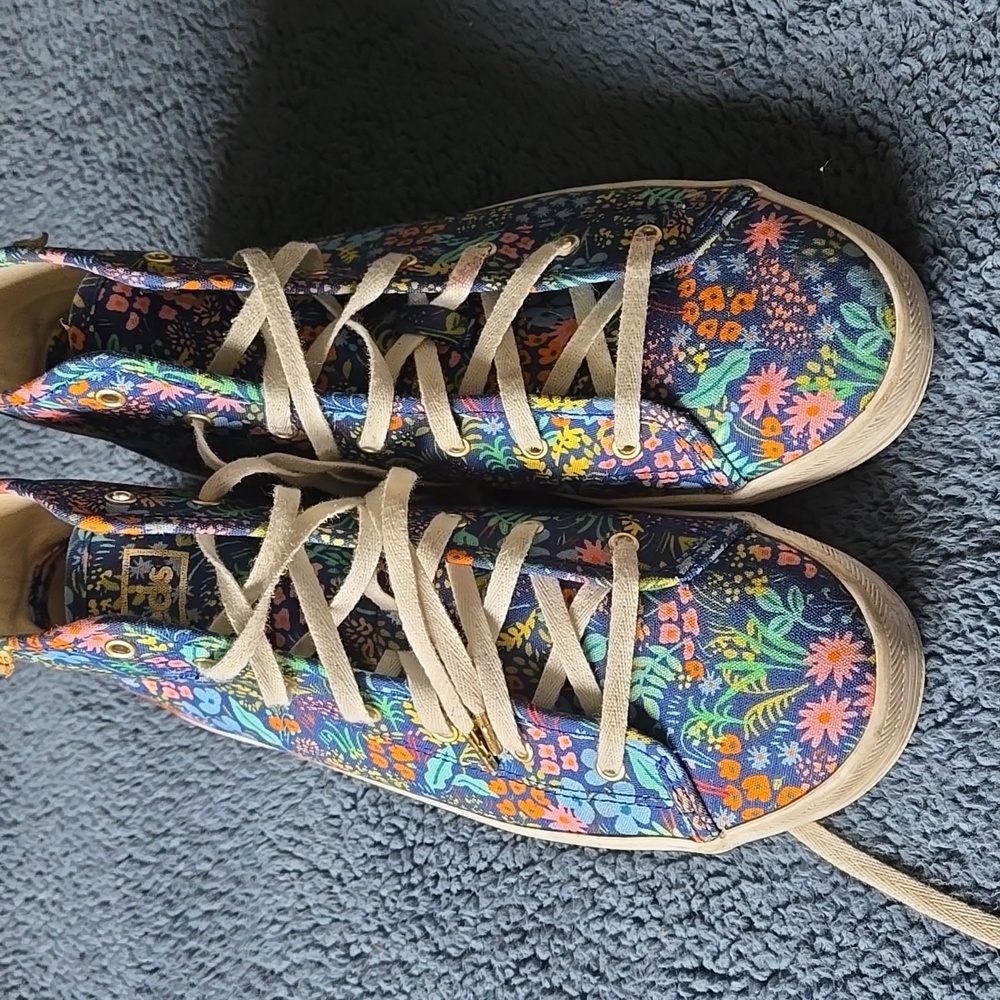 KEDS X RIFLE PAPER COMPANY Floral Canvas High Top Sneakers - Picture 8 of 12